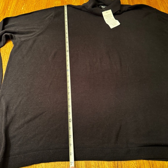 NWT Ellos Plus Size cotton/rayon turtleneck black long-sleeved sweater, size 4X - Picture 10 of 11